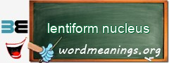 WordMeaning blackboard for lentiform nucleus